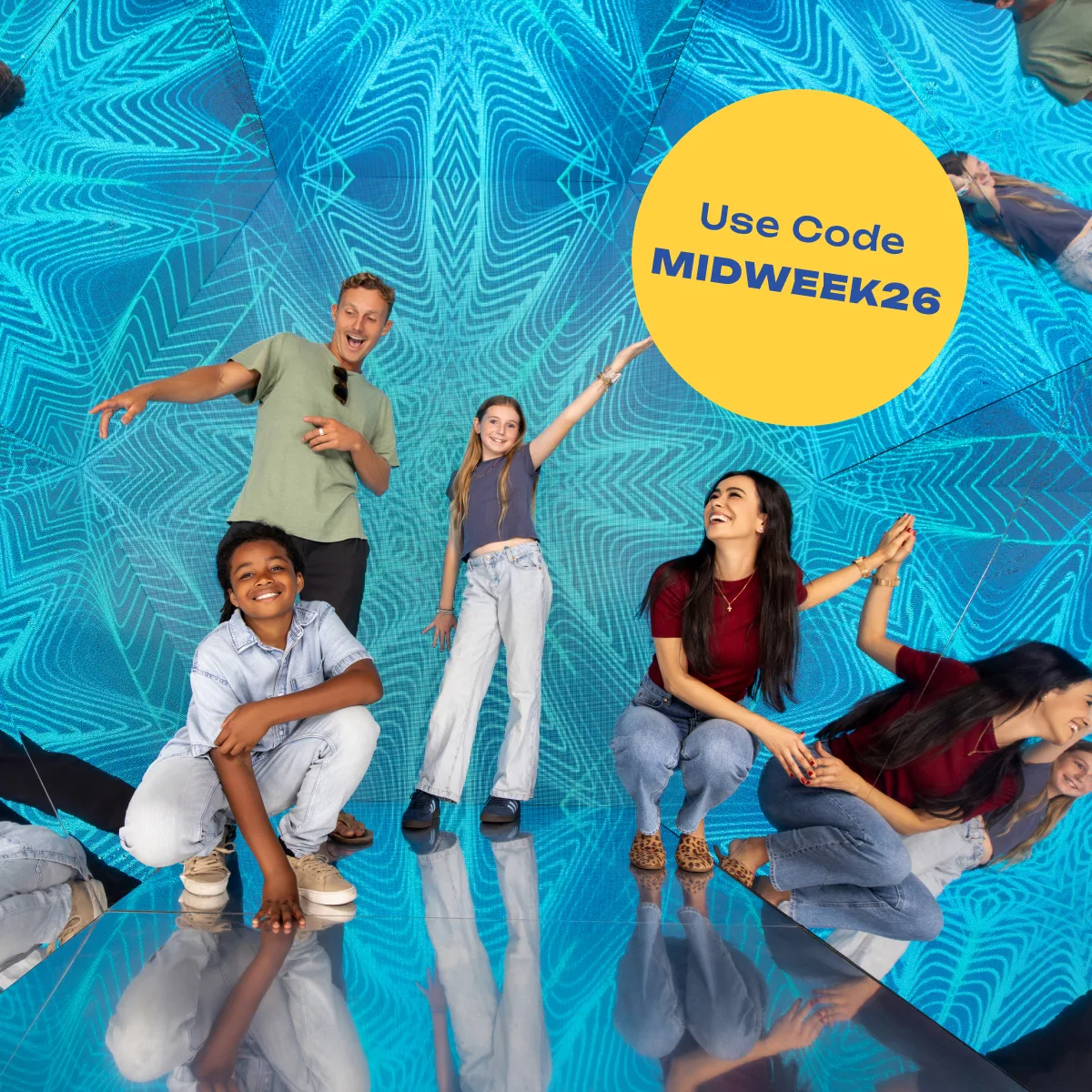 Midweek fun! Buy 1 ticket, get the second 50% off